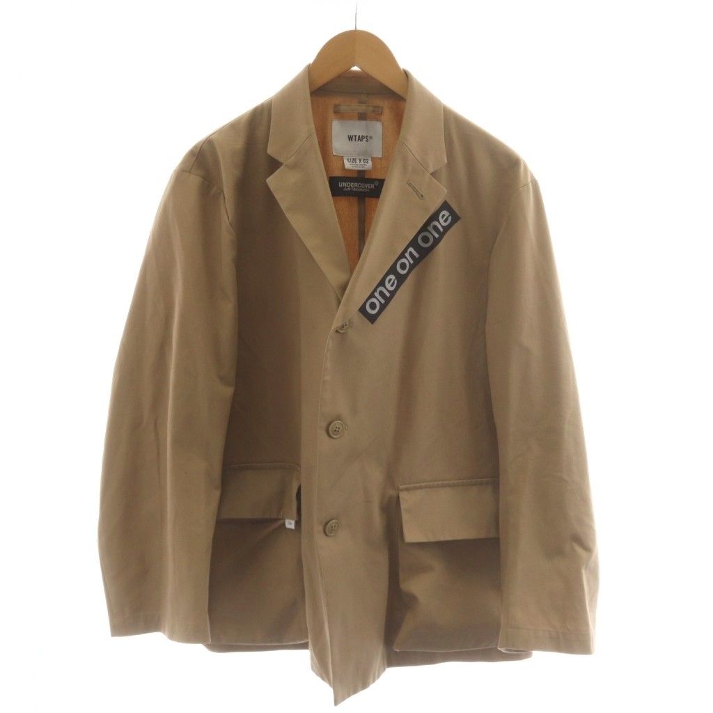 ダブルタップス WTAPS × アンダーカバー UNDERCOVER 21AW テーラードジャケット シングル ロゴ 2 ベージュ UC1B9101 /AN27