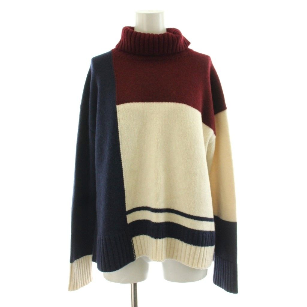 ジルサンダー JIL SANDER 22AW ニット セーター 長袖 ハイネック カシミヤ 30 白 ホワイト 紺 ネイビー ボルドー J02GP0031 /KU ■BM 16,969円