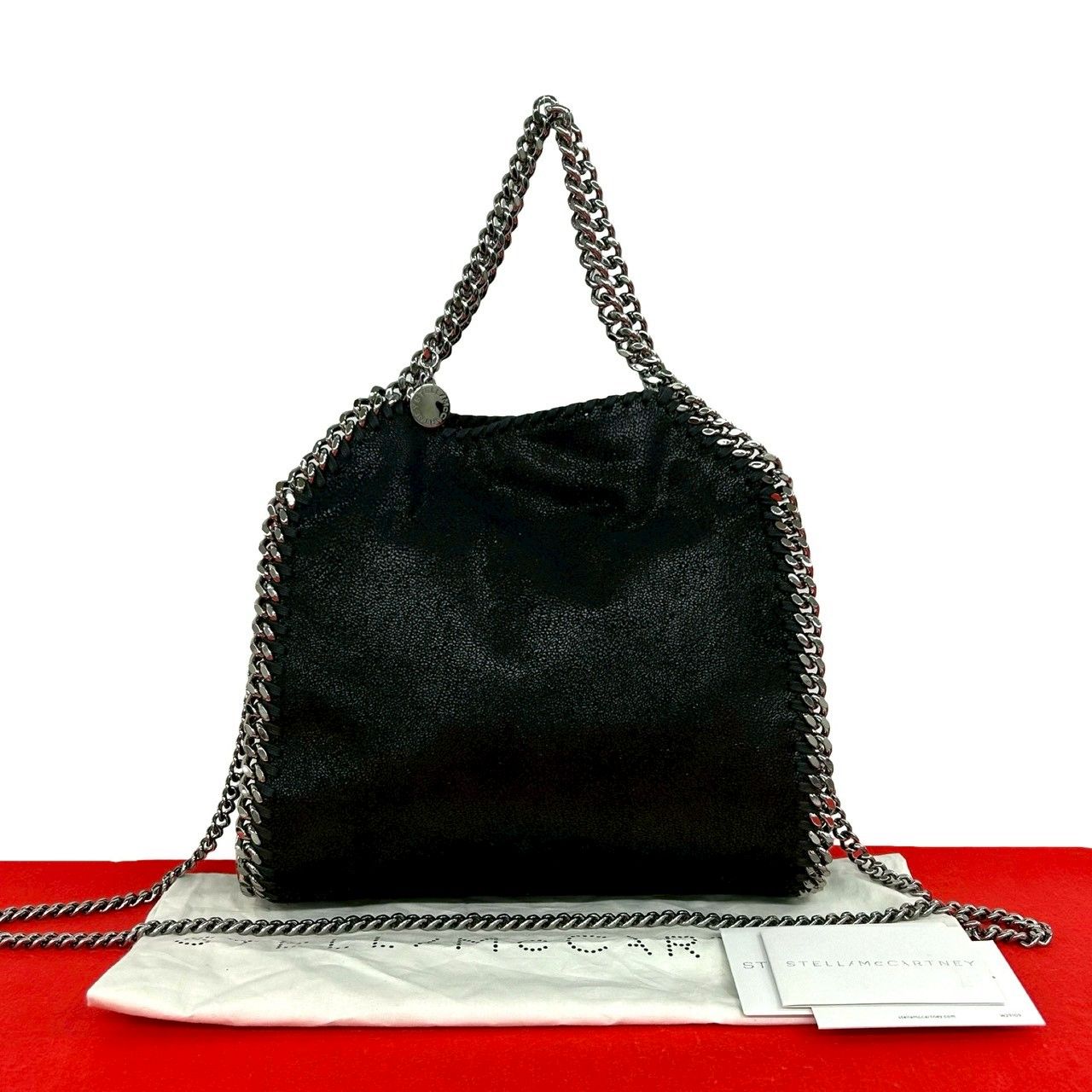 ほぼ未使用 Stella McCartney ステラマッカートニー ファラベラ エコレザー 2way ショルダーバッグ ハンドバッグ ブラック 11856