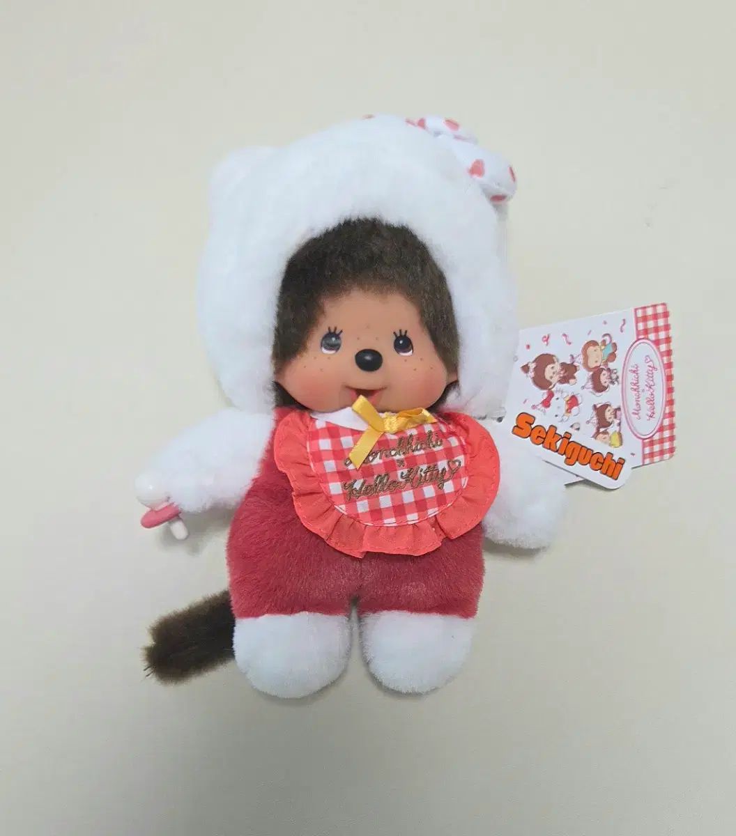 モンチッチ X ハローキティ ギンガムチェック ぬいぐるみ