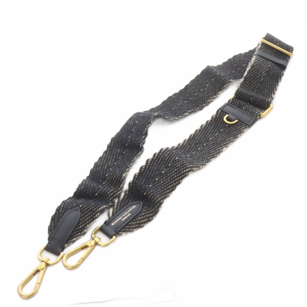 ジャンニキャリーニ GUM gianni chiarini TRACOLLA SPIGA ショルダーストラップ 黒 ベージュ