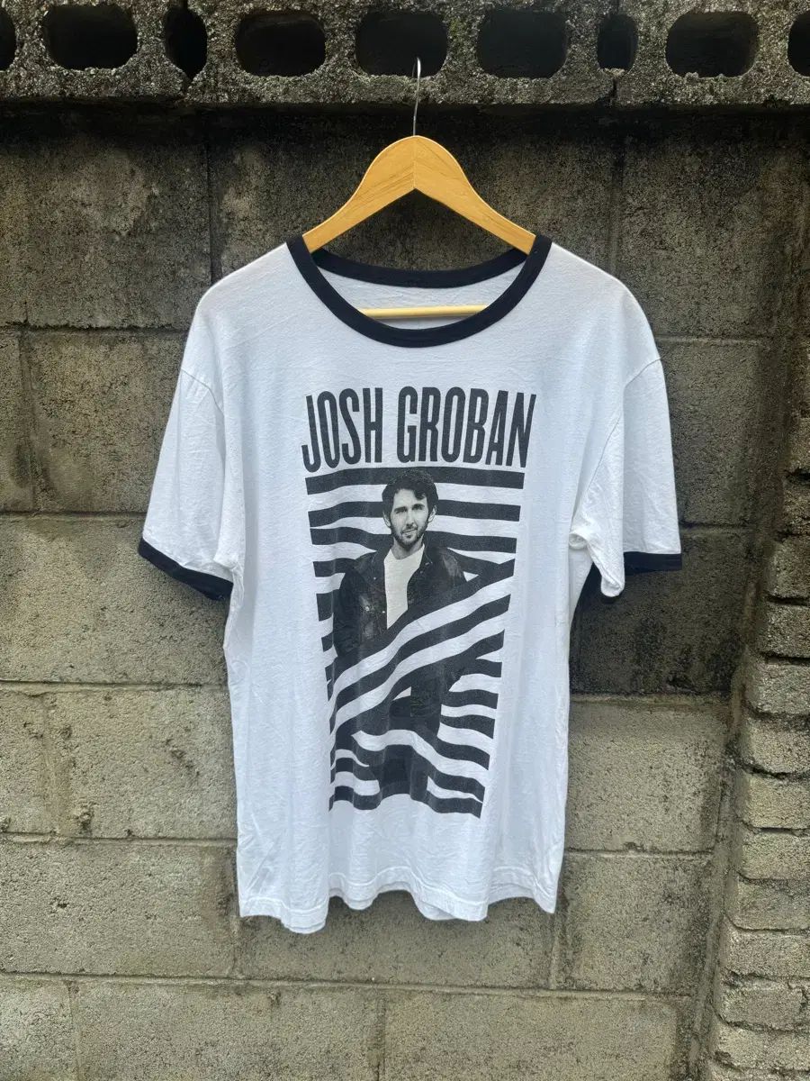 ジョシュ・グローバン プリンティング ヴィンテージ リンガーTシャツ 半袖 L