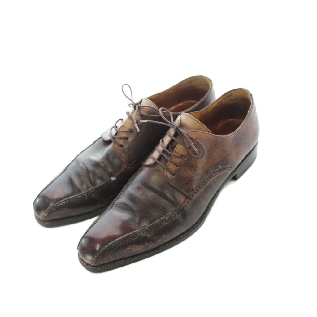 メルミン Meermin ドレスシューズ 革靴 ビジネスシューズ 7 25.5cm 茶色 ブラウン レースアップ ブローグ /RI ■OS ■AD