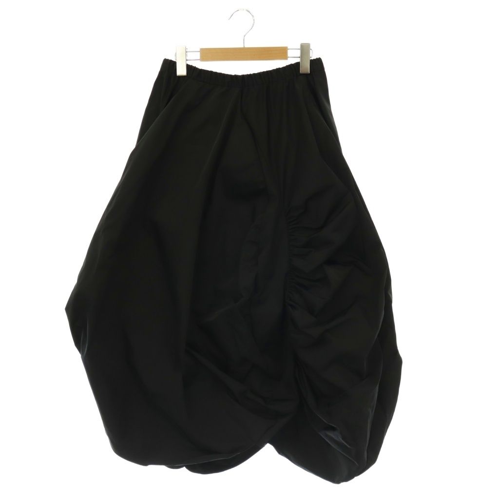 エンフォルド ENFOLD GATHER O SKIRT スカート フレア ロング 38 ブラック /CX ■OS