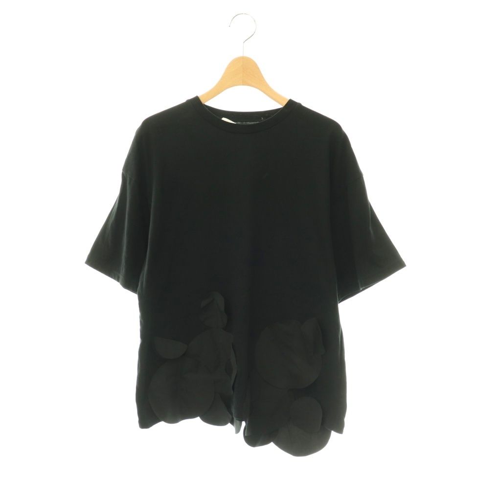 エンフォルド ENFOLD 25SS CIRCLE-HEM T-SHIRT Tシャツ カットソー 38 ブラック /CX ■OS
