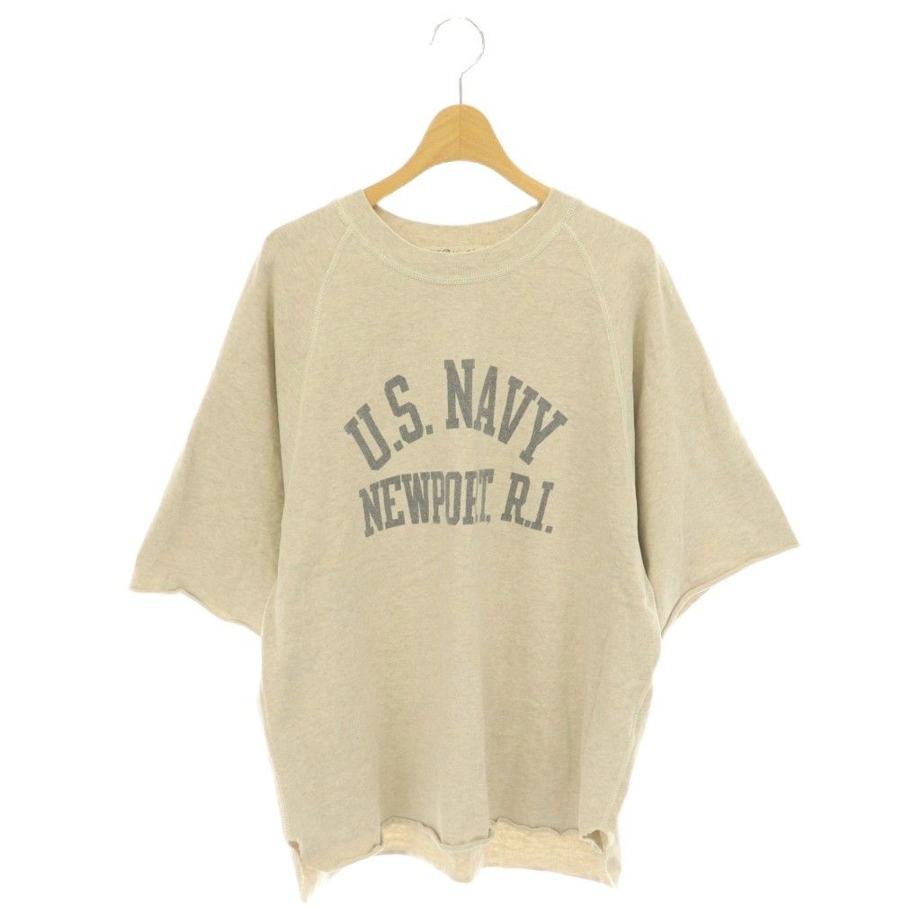 レミレリーフ REMI RELIEF NEWPORT RAGLAN TEE Tシャツ カットソー プリント M グレージュ /CX ■OS