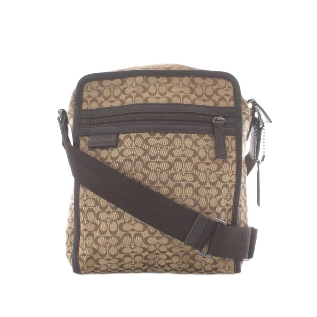 コーチ COACH ショルダーバッグ ベージュ モノグラム柄 総柄 フロントジップポケット F70698 /RI ■OS ■GY18