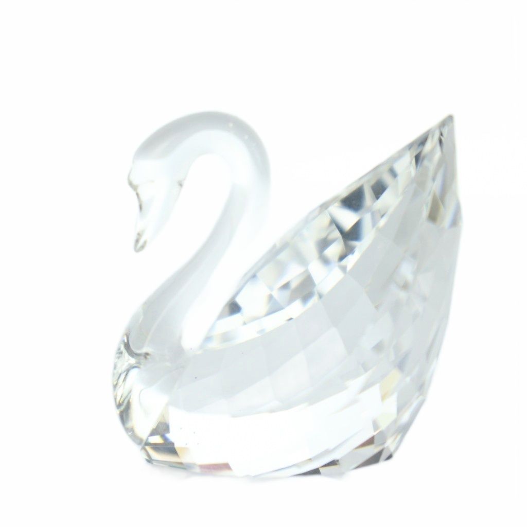 スワロフスキー SWAROVSKI インテリア 置き物 ロゴ 刻印 白鳥 クリア ■GY18 /MQ