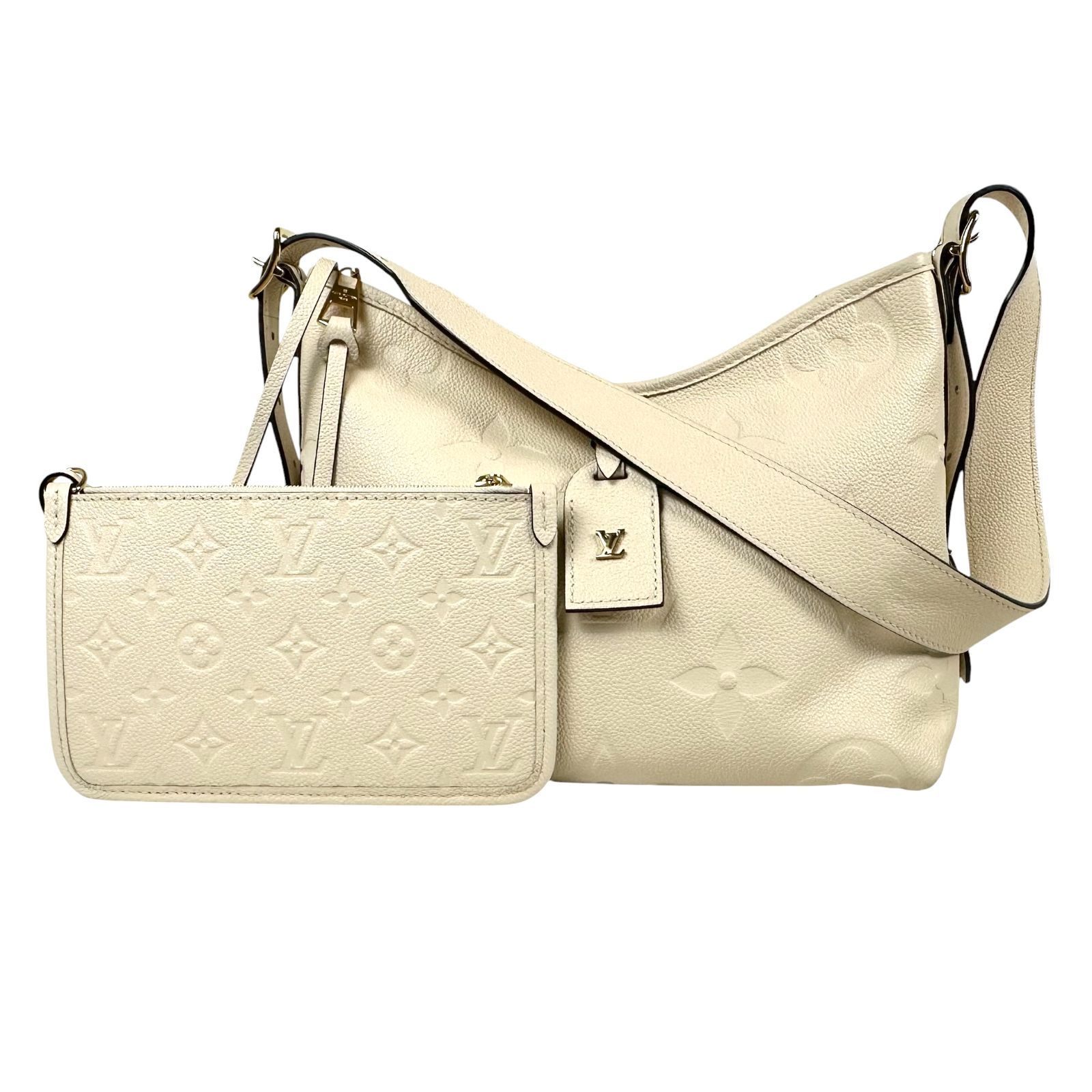 【Louis Vuitton】ルイヴィトン キャリーオール・ジップNM PM M46293 モノグラム キャンバス ホワイト系 レディース 【中古】 USED-AB 【9304】