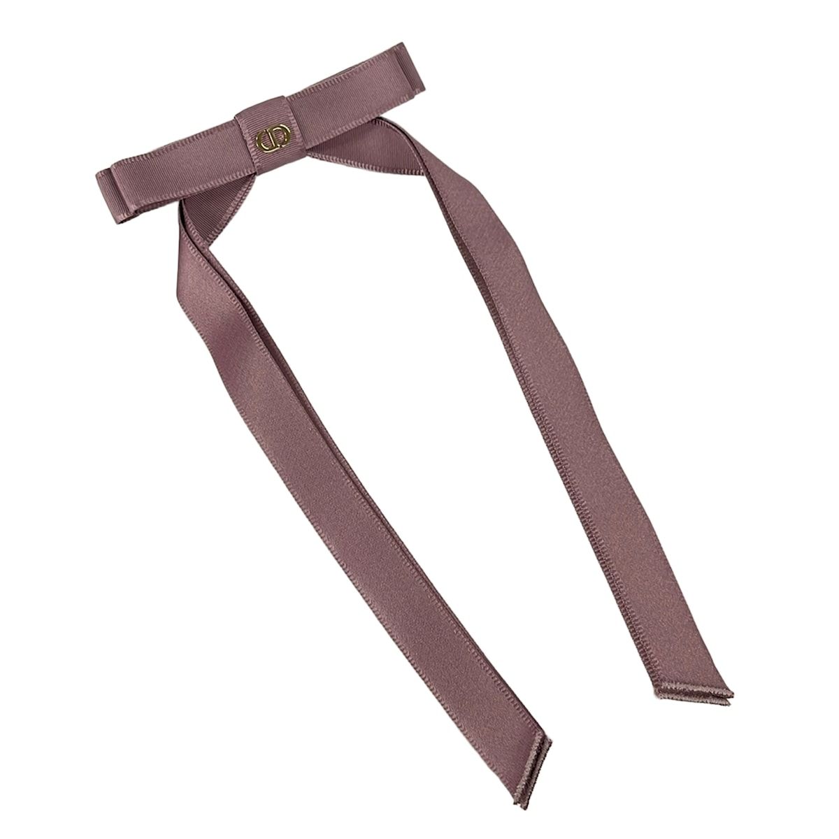 ディオール/クリスチャンディオール バレッタ美品 Dior Twist (ディオール ツイスト) 45DTC952E132 パープル リボン/CDロゴ/グログラン