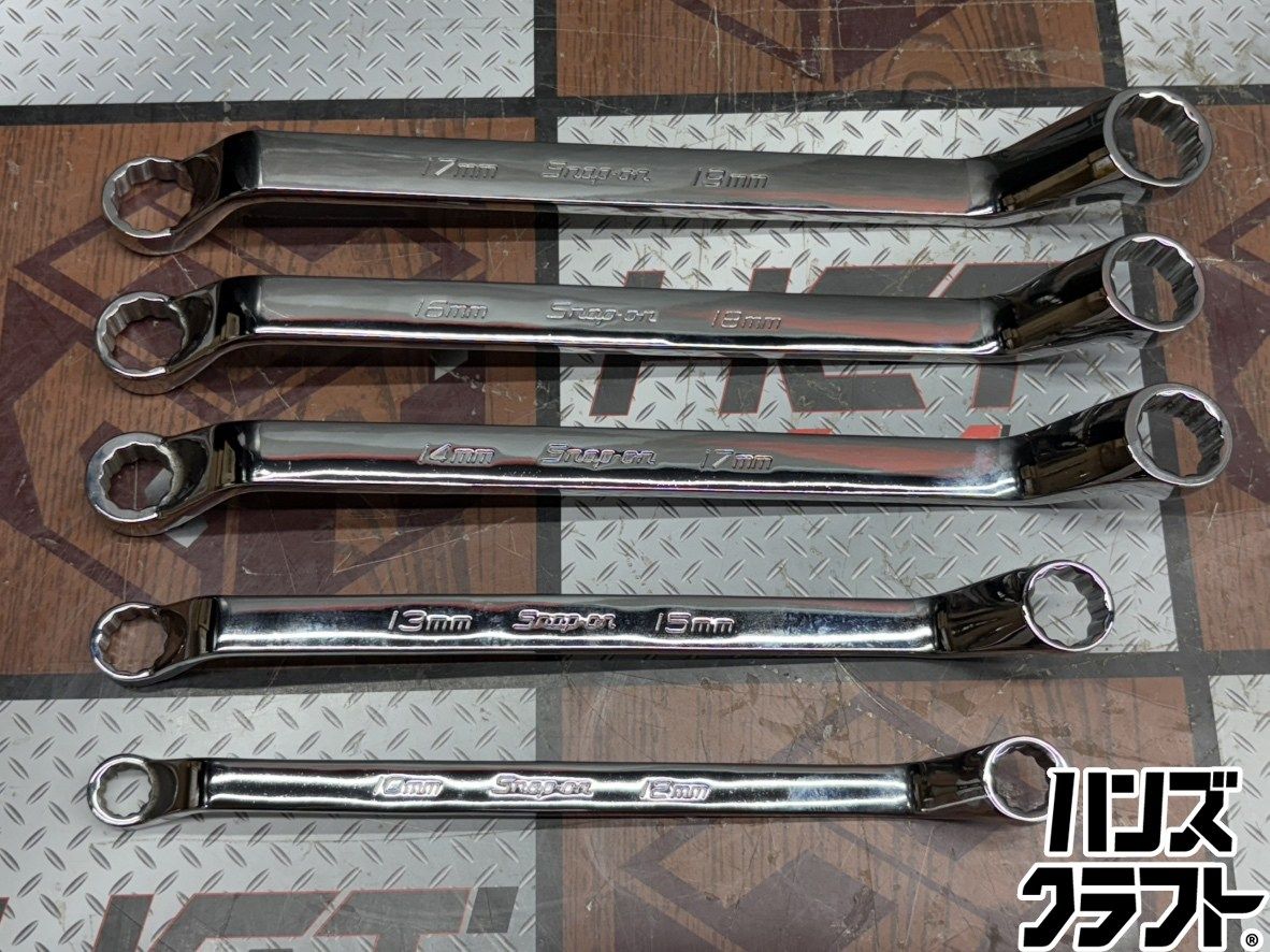 〇【送料無料】【中古】スナップオン Snap-on XOM1012/1315/1417/1618/1719 オフセットメガネレンチ 5点セット【ハンズクラフト佐賀】