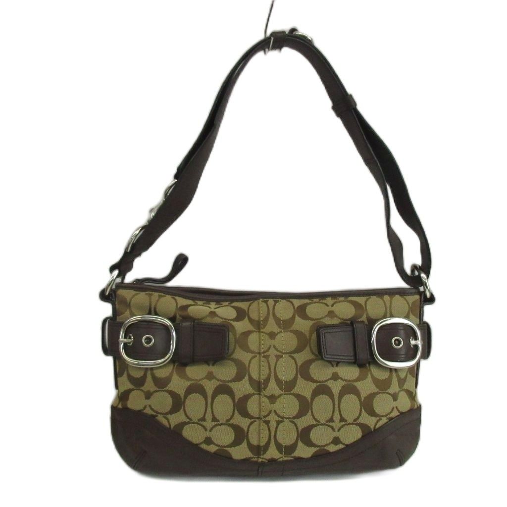 コーチ COACH ショルダーバッグ キャンバス レザー シグネチャー 茶色 ブラウン F19683 /XZ ■GY18 7,957円