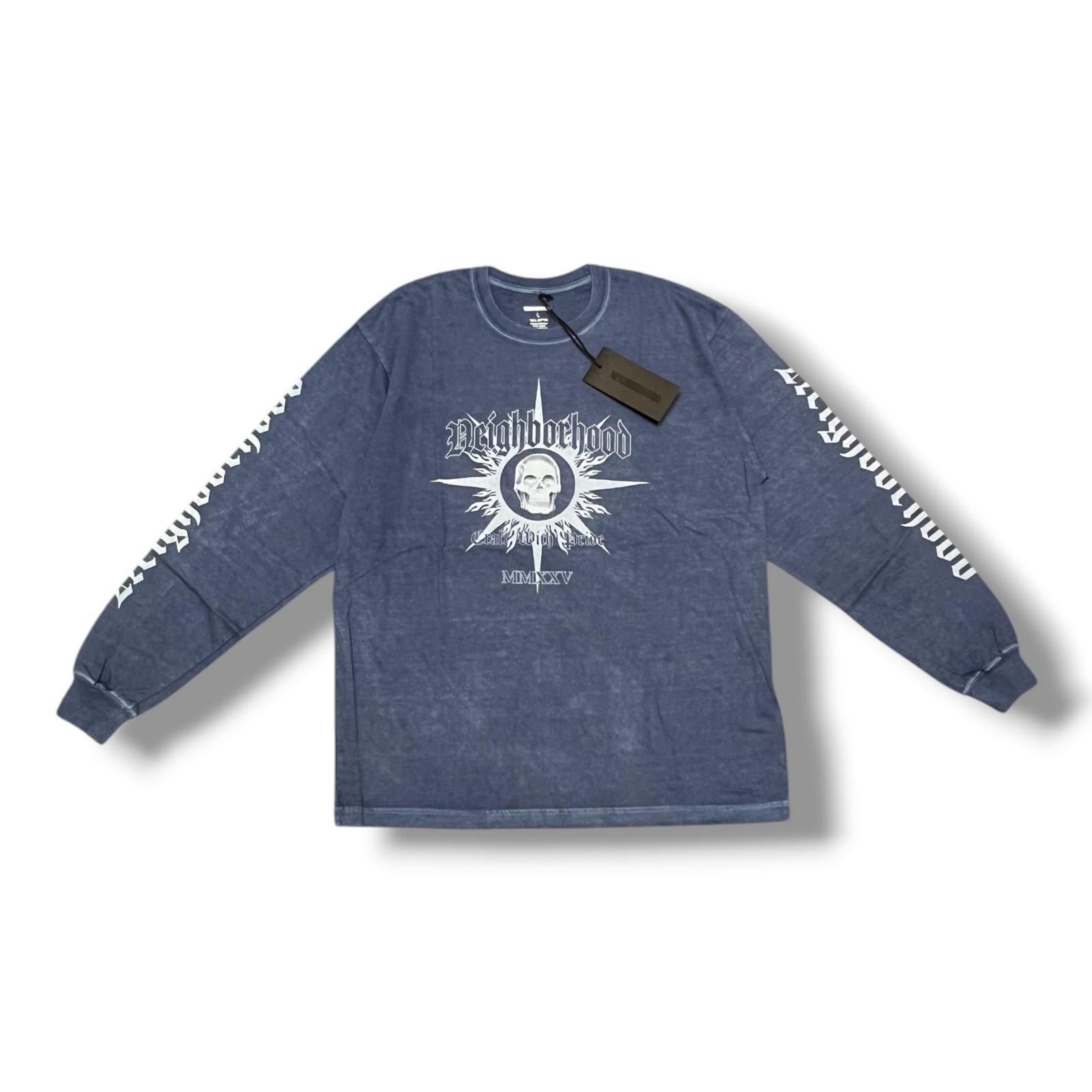 参考上代12100円 未使用 NEIGHBORHOOD 25AW NH. TEE LS-15 長袖Tシャツ カットソー ネイバーフッド 252PCNH-LT15 ネイビー L （5498M）