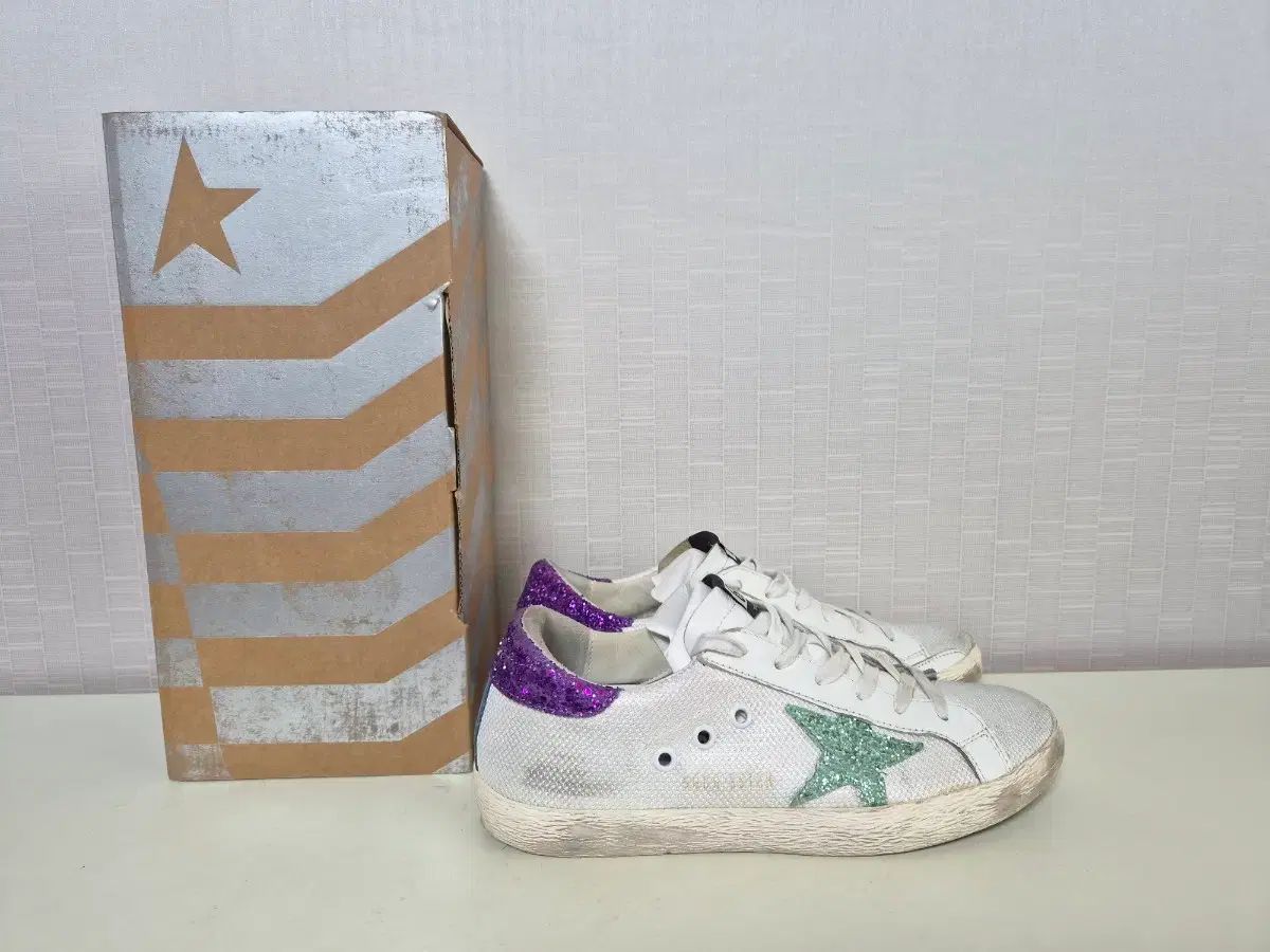 GOLDEN GOOSE パープル グリッター スニーカー 38