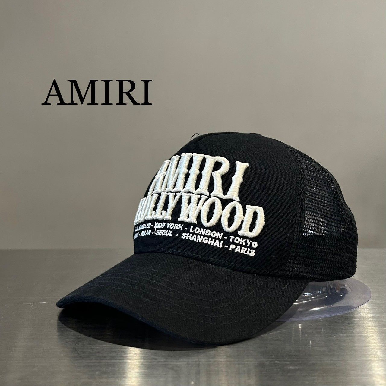 『AMIRI』アミリ Hollywood 刺繍ロゴ キャップ