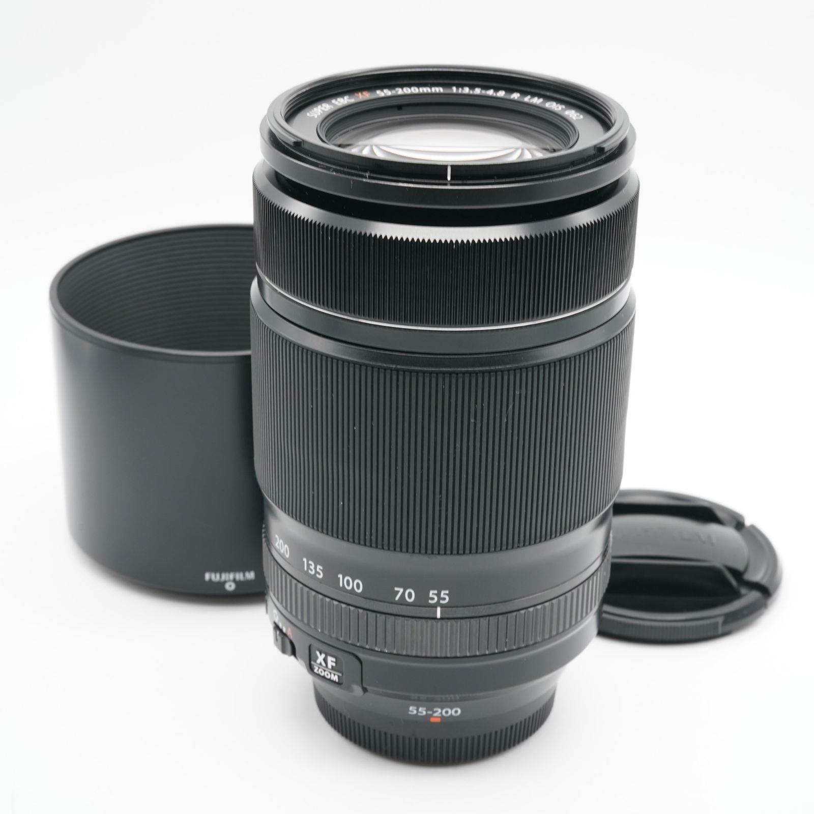 極上 フジフイルム XF 55-200mm F3.5-4.8 R LM OIS あると嬉しい純正フード付！