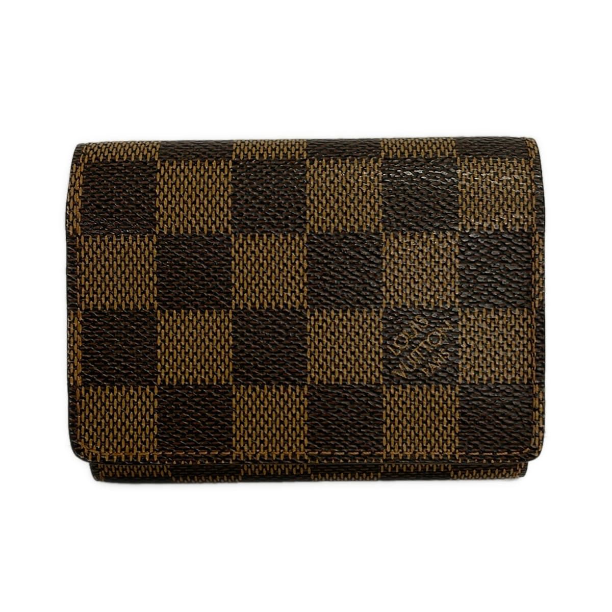 LOUIS VUITTON(ルイヴィトン) カードケース ダミエ美品 アンヴェロップカルトドゥヴィジット N62920 エベヌ
