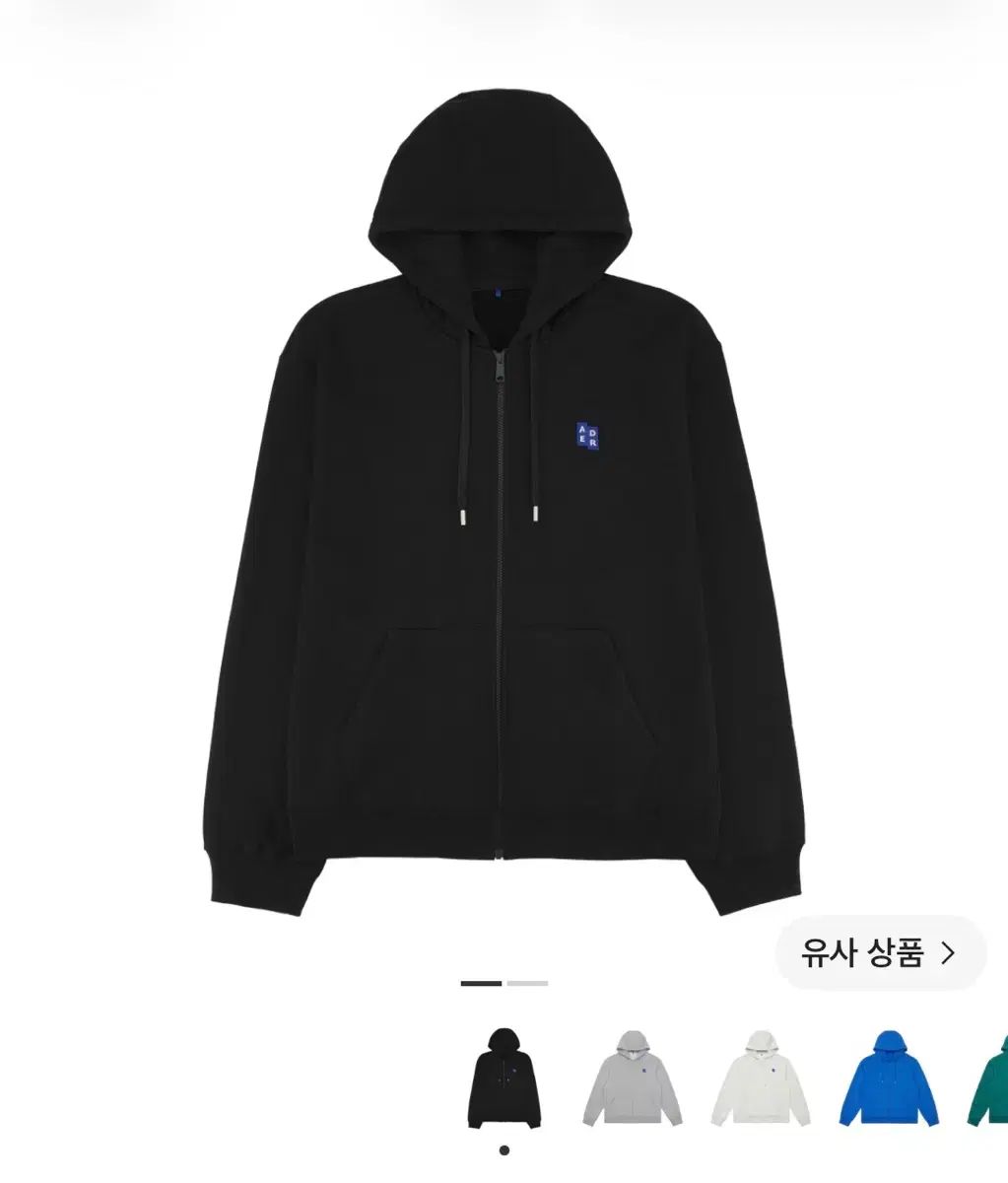 ADER ERROR TRS タグ フーディー ジップアップ ブラック 01 (L)