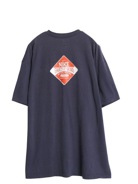 00s USA製 ナイキ 両面 プリント Tシャツ メンズ XL / オールド センター スウッシュ 大きいサイズ ワンポイント バックプリント ネイビー 7,144円