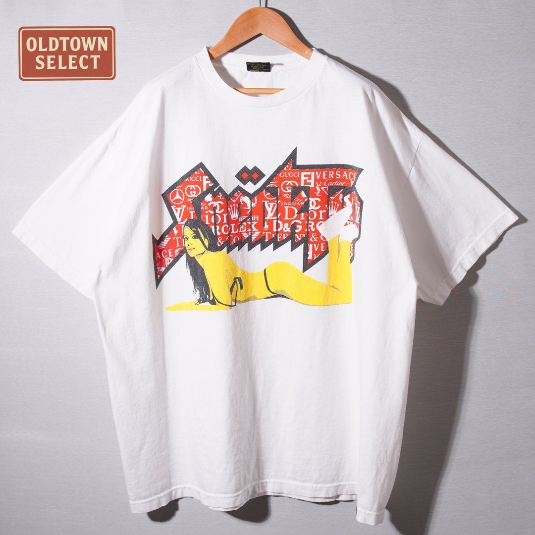 00s USA製 Y2K スニークティップ Sneaktip Tシャツ XXL ホワイト