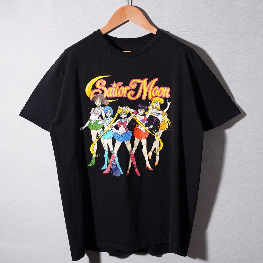 美少女戦士セーラームーン Tシャツ 新品 未開封 原作 10戦士 B(黒) 美少女戦士セーラームーン Sailor Moon Tシャツ L ブラック キャラT