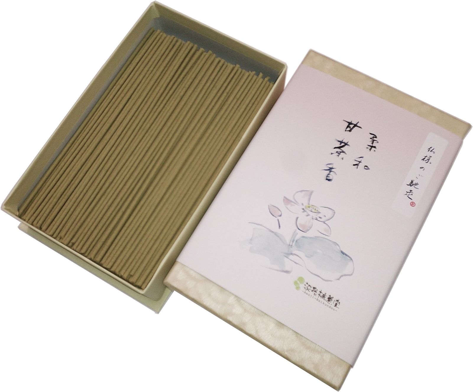 Awaji Baikundoの高級Incense Sandalwood 柔和甘茶香 105ｇ Incense バラ #19 徳用
