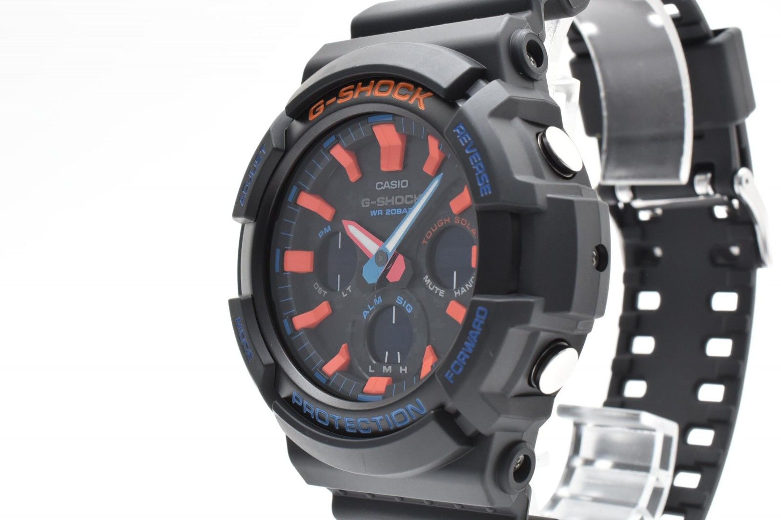 CASIO カシオ G-SHOCK GAS-100CT プロテック ブラック マルチカラー タフソーラー メンズ腕時計