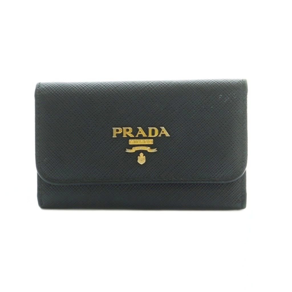 プラダ PRADA サフィアーノ キーケース 4連 レザー 黒 /MI ■OH ■GY17 ユニセックス
