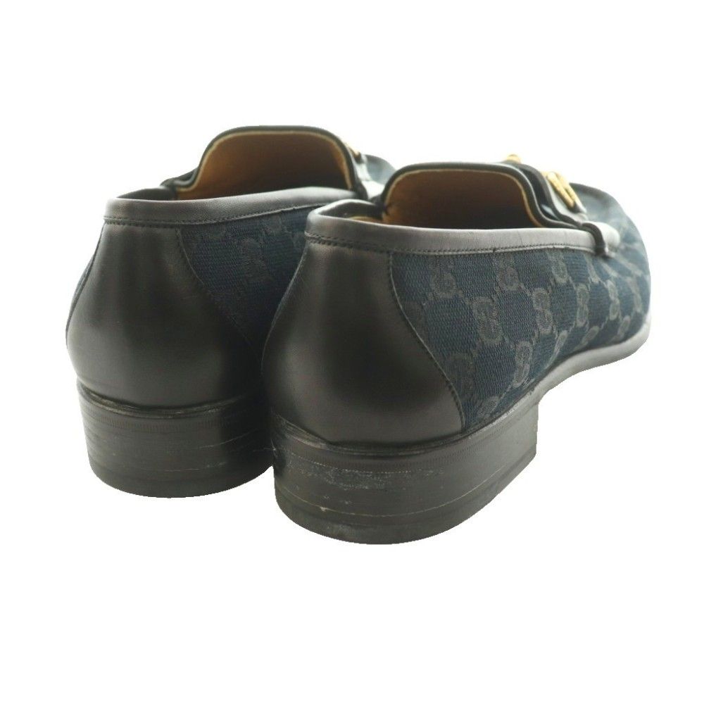 グッチ GUCCI ローファー モカシン ホースビット キャンバス GG柄 42E