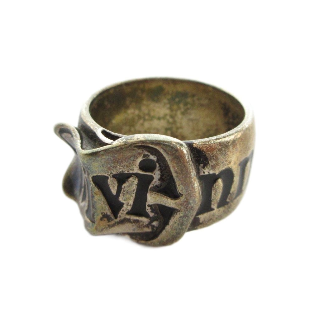 ヴィヴィアンウエストウッド Vivienne Westwood 旧型ベルト 指輪 リング ロゴ アクセサリー Silver925 S 11号 シルバー色 ■GY18 /MQ
