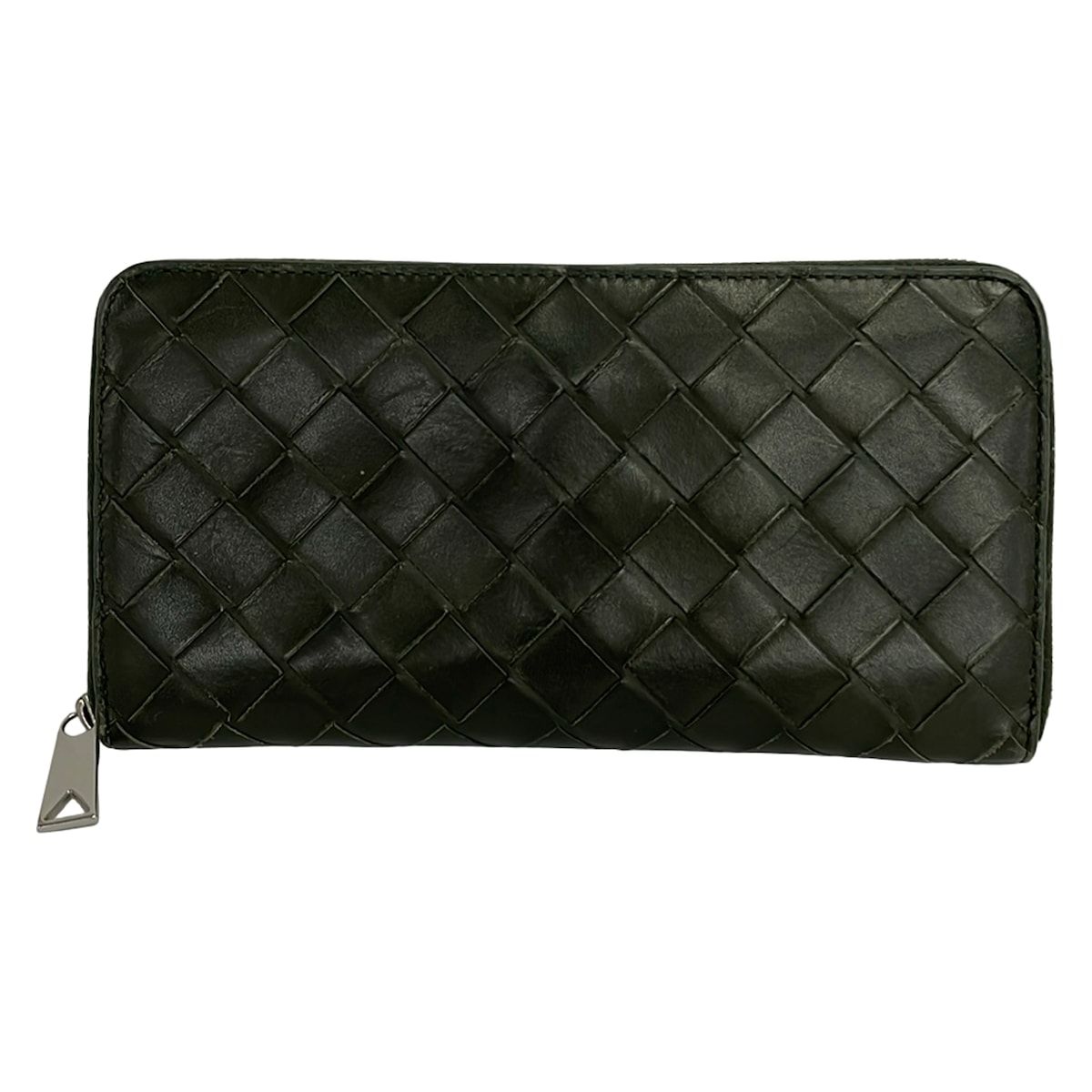 BOTTEGA VENETA(ボッテガヴェネタ) 長財布 マキシイントレチャート カーキ レザー