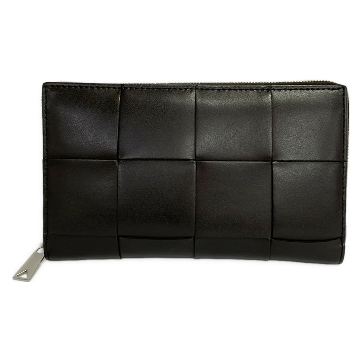 BOTTEGA VENETA(ボッテガヴェネタ) 長財布 カセット ダークブラウン ラウンドファスナー レザー
