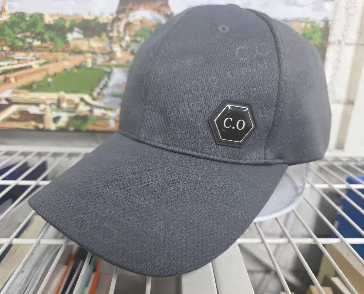 COベースボールキャップ Capital of Oasis シーウール帽子 グレー GOLDバックル KH03