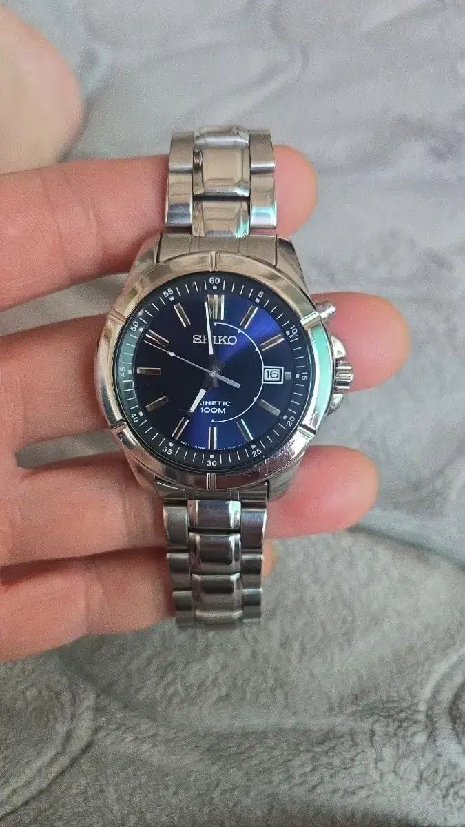 SEIKO キネティック 100M メタル 時計