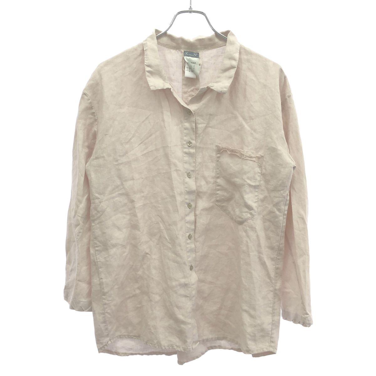 KristenseN DU NORD クリステンセンドゥノルド 22SS リネンシャツ A-107 パープルグレー系 1