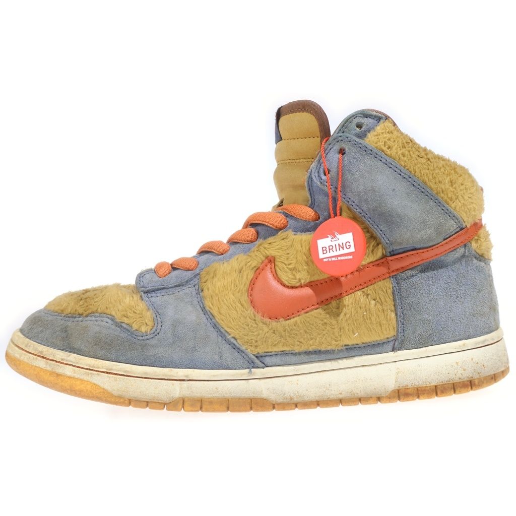 NIKE SB (ナイキエスビー) 【観賞用 2006年製】 DUNK HIGH PAPA BEAR ダンク パパベア ハイカットスニーカー イエロー/ブルー US9.5/27.5cm 313171-781