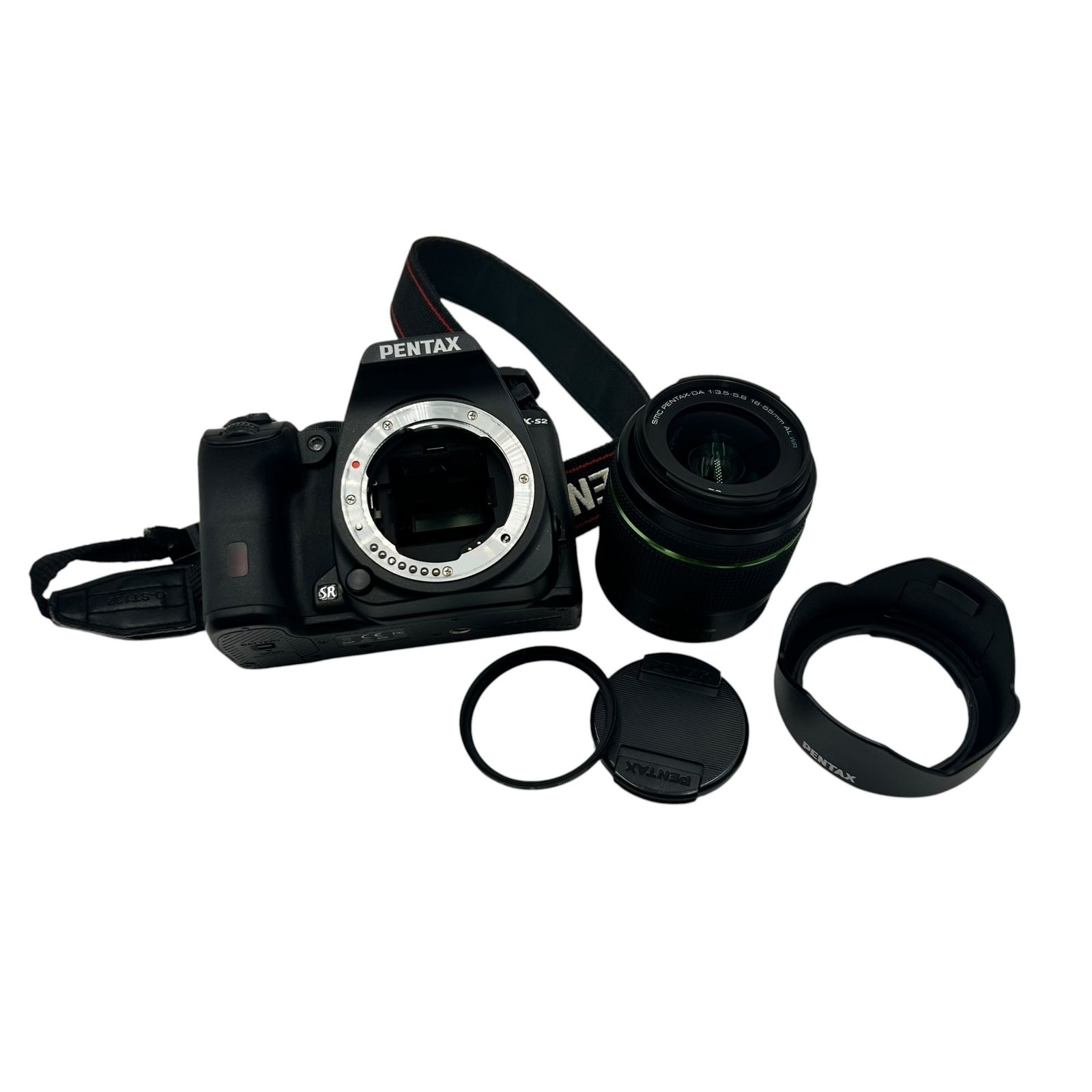 ■PENTAX K-S2 18-55mm WRキット ブラック 一眼レフ デジタルカメラ smc PENTAX-DA 18-55mm AL WR バッテリー付 動作確認済2558288,2558288 26,000円