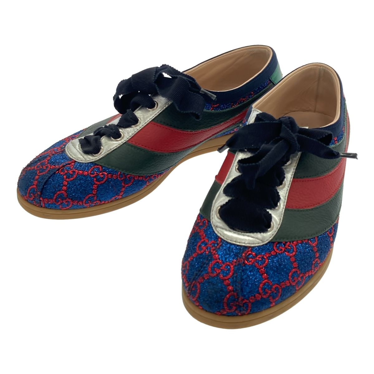 GUCCI グッチ ウェブライン GGラメスニーカー 493713 ミックス 36 1/2