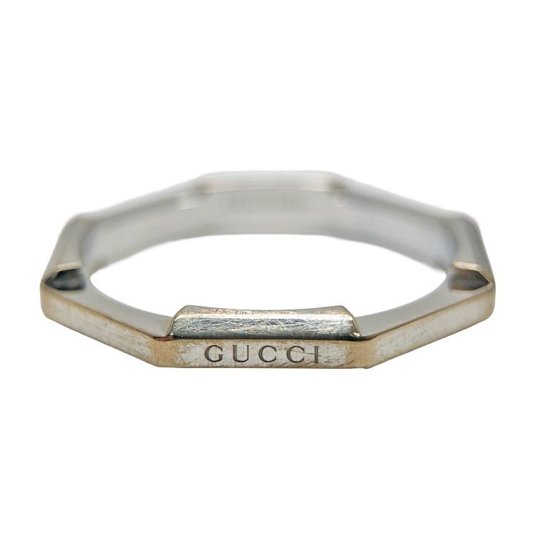 GUCCI グッチ Gucci Link to Love ミラーリング 662194 J8502 9000 リング 指輪 size=18 750WG ホワイトゴールド レディース メンズ