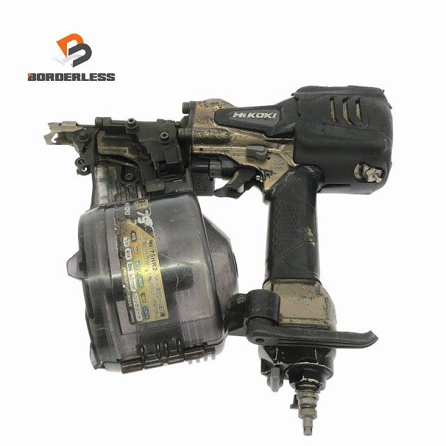 ☆中古品☆HiKOKI ハイコーキ 75mm 高圧ロール釘打機 NV75HR2 コイルネイラ エア釘打ち機 エアーツール 大工道具128321