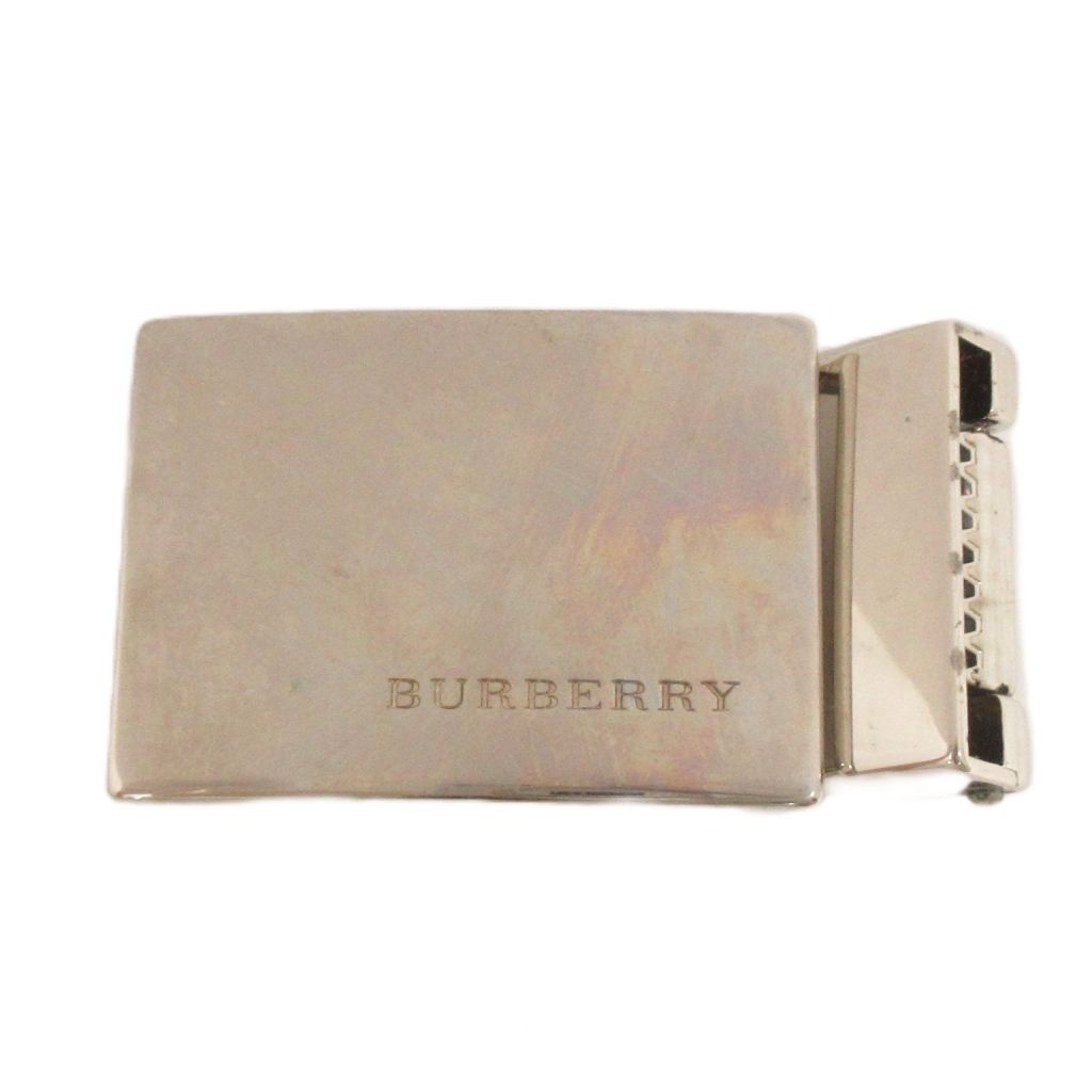 バーバリー BURBERRY ベルト バックルのみ ロゴ刻印 シルバーカラー