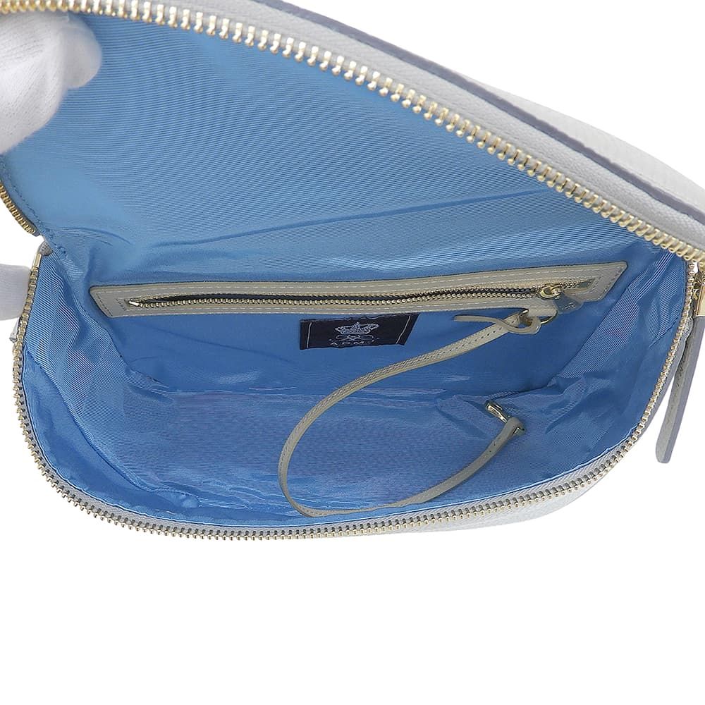 極美品ADMJ クロスボディバッグ 斜め掛け可 ネイビー A.D.M.J. Accessoires De Mademoiselle ADMJ 新品同様 牛革シュリンク