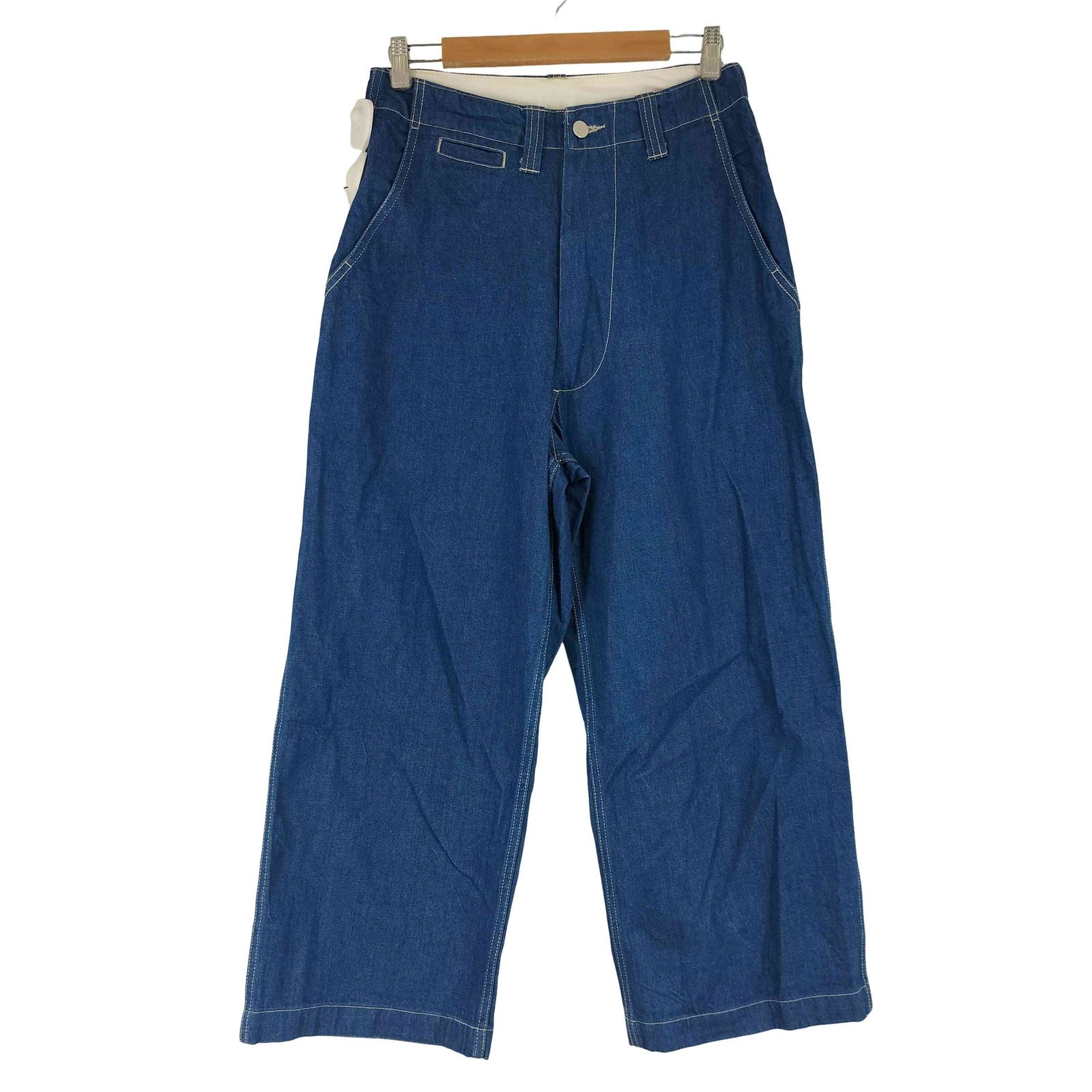 イートウツサヴィルロウ E.TAUTZ SAVILE ROW インディゴブルー ワイド デニムパンツ メンズ US:28-29