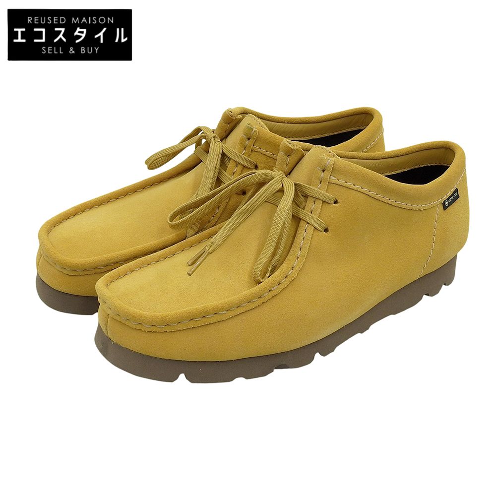 Clarks　クラークス　新品同様 ゴールデンタン スエード ワラビー ゴアテックス シューズ メンズ イエロー 7 1/2 26180638　7 1/2(UK)