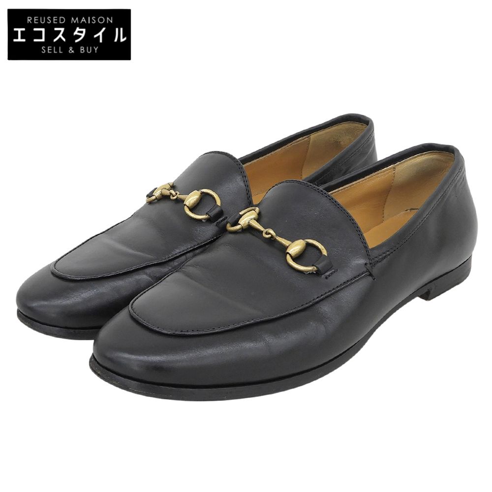 GUCCI　グッチ　ホースビット ヨルダーン ローファー シューズ レディース レザー ブラック 37 404069　37