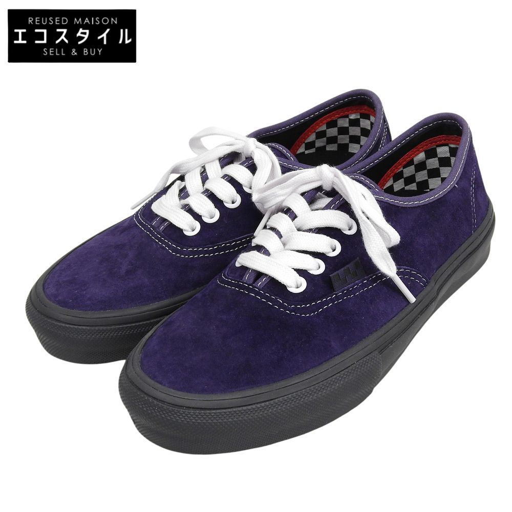 VANS　バンズ　新品同様 AUTHENTIC スケート スエード スニーカー シューズ メンズ パープル 24.5cm　6.5(US)