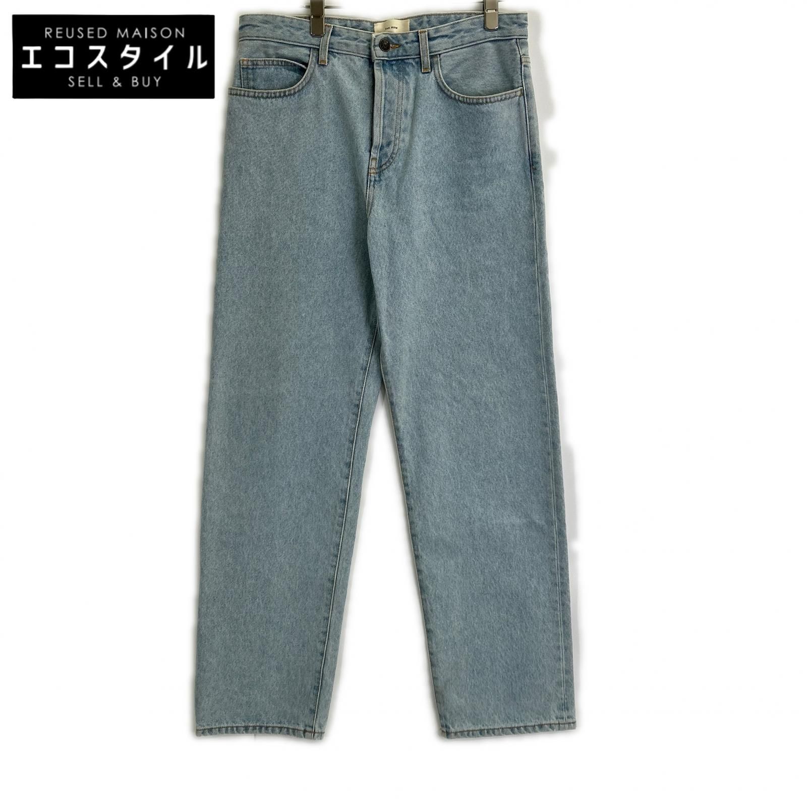 THE ROW　ザ ロウ　501-W2193 ライトインディゴ コットン製 Morton ジーンズ ボタンフライデニムパンツ　30