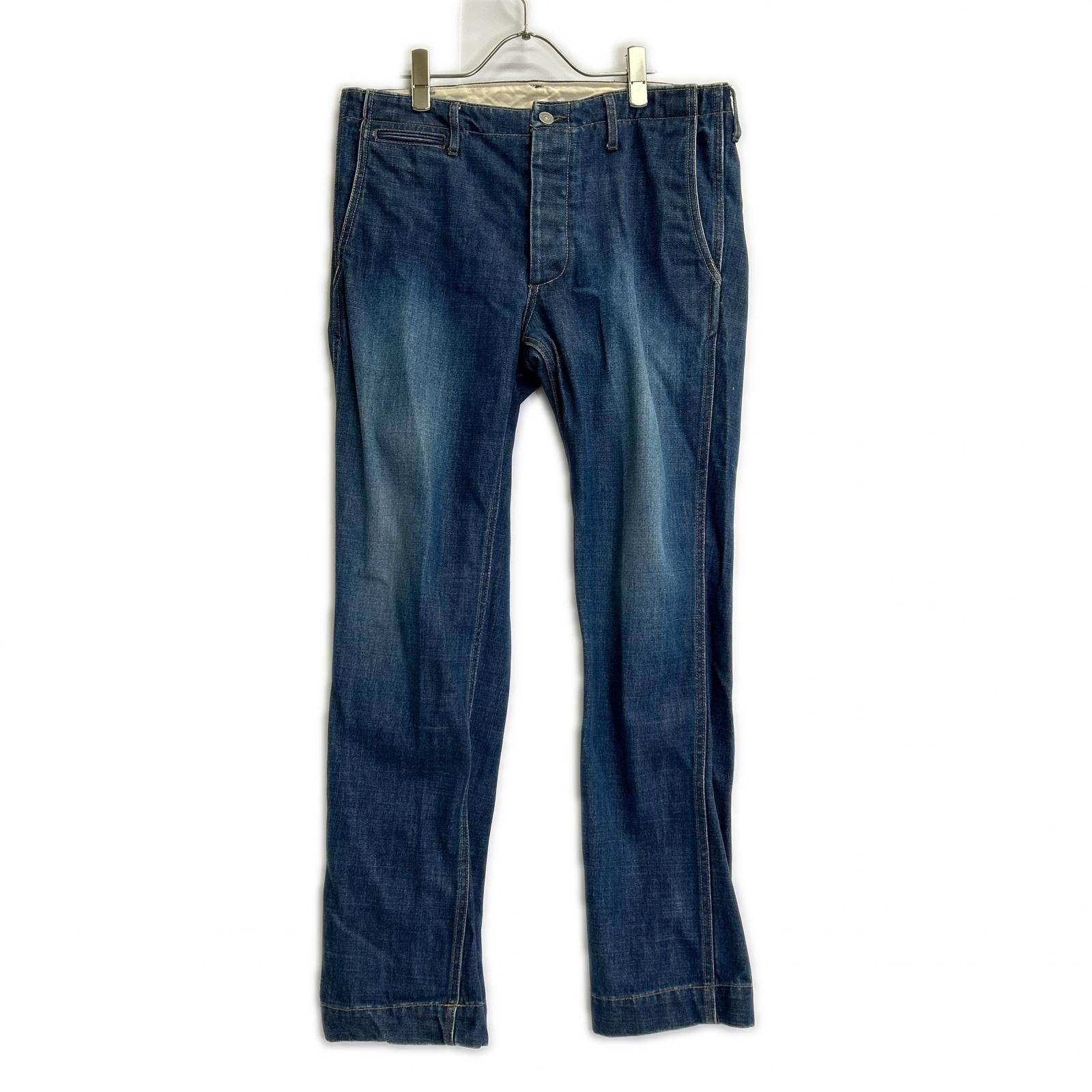 VISVIM ビズビム ブルー ボタンフライ ストレートデニム 2 - メルカリ