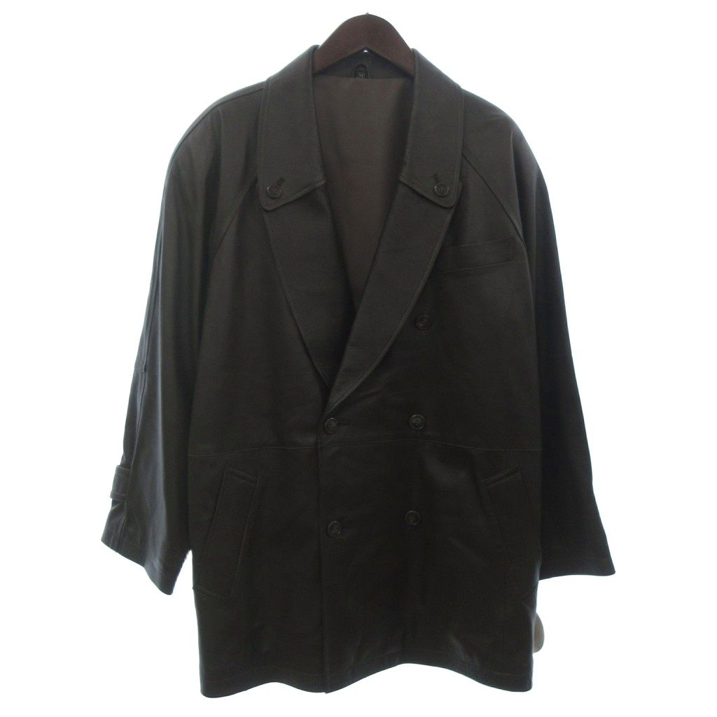 ALCA コート ジャケット ラムレザー ダークカーキ M ■ECB004