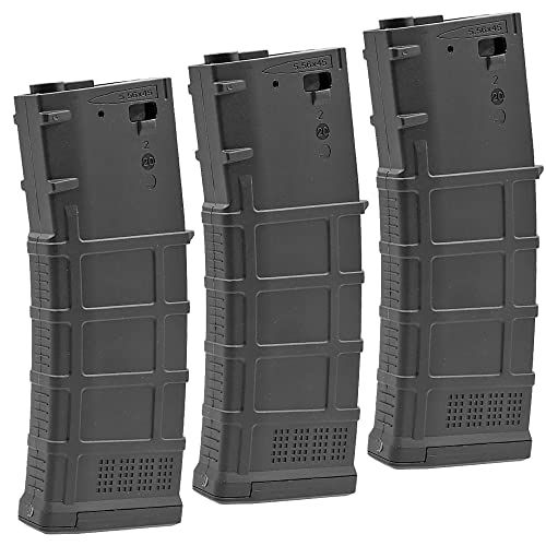 良品武品 東京マルイ 電動ガン M4シリーズ 対応 ポリマーマガジン D-DAY マグプル PMAG GEN.3 レプリカ 350連 多弾 ゼンマイ給弾式 BK (3本セット)e 6f0e23a2